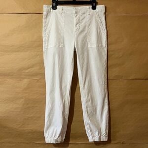 Frank & Eileen | Jameson Utility Jogger Pants Performance Linen White Size 6
